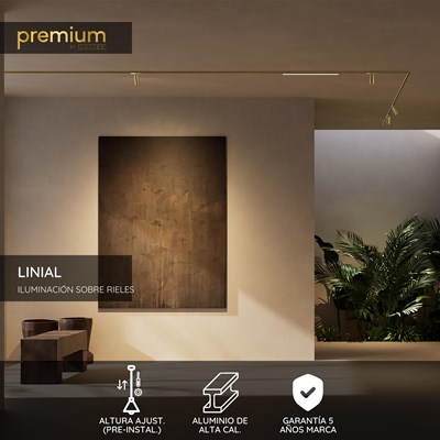 Lucide Premium LINIAL Conexión colgante para driver integrado - Sistema de carril monofásico / Iluminación con rieles - Smart - 48V Track - Champan